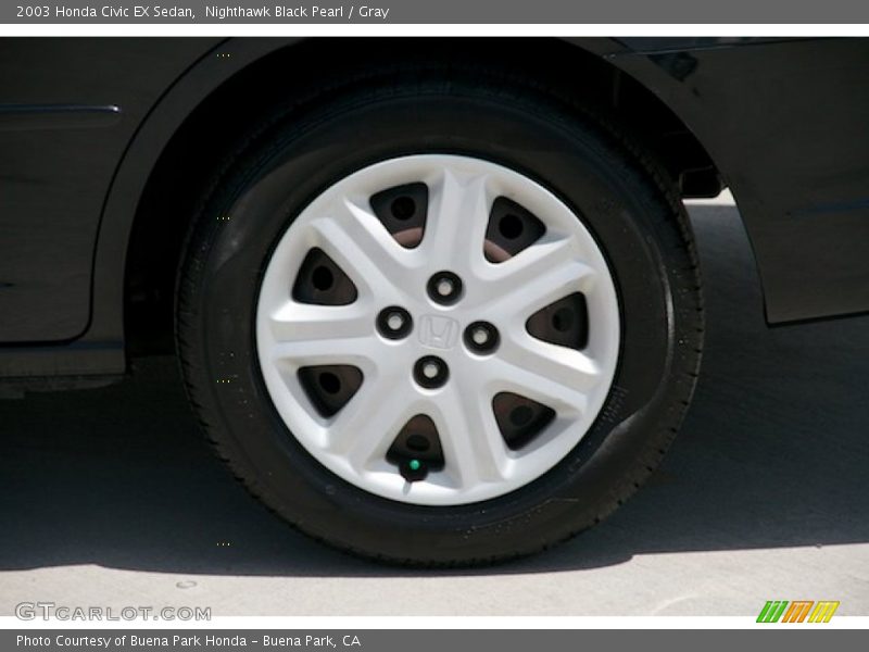 Nighthawk Black Pearl / Gray 2003 Honda Civic EX Sedan