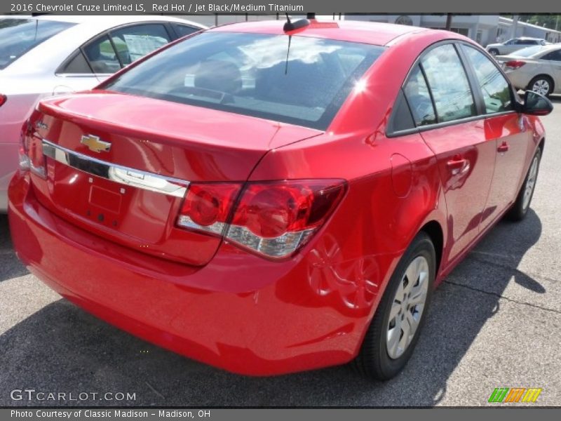 Red Hot / Jet Black/Medium Titanium 2016 Chevrolet Cruze Limited LS