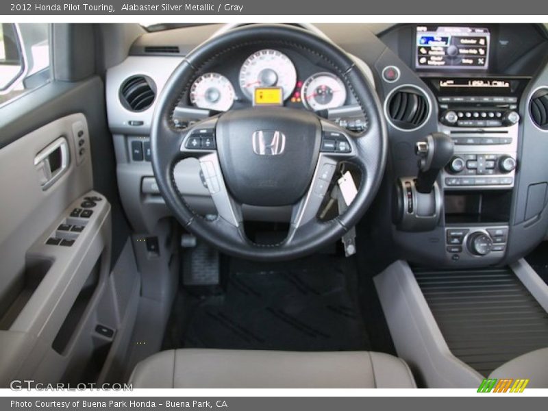 Alabaster Silver Metallic / Gray 2012 Honda Pilot Touring