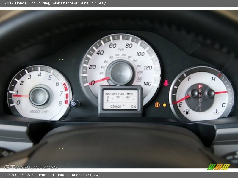Alabaster Silver Metallic / Gray 2012 Honda Pilot Touring