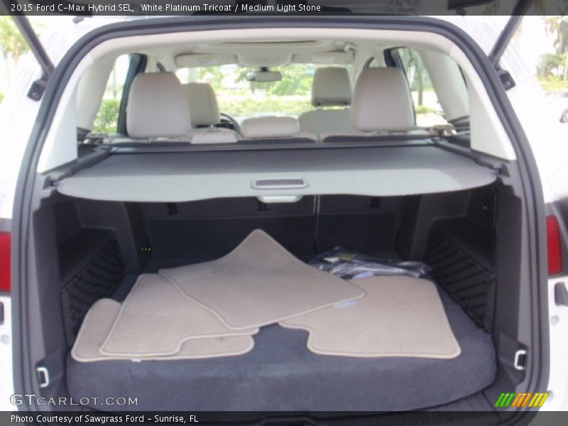 White Platinum Tricoat / Medium Light Stone 2015 Ford C-Max Hybrid SEL