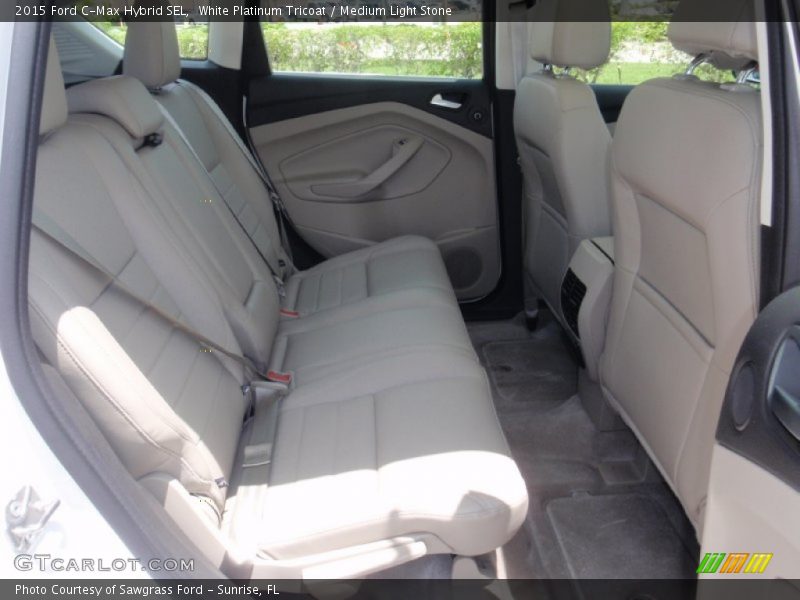 White Platinum Tricoat / Medium Light Stone 2015 Ford C-Max Hybrid SEL