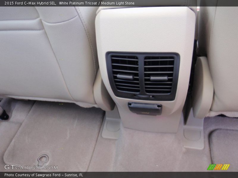 White Platinum Tricoat / Medium Light Stone 2015 Ford C-Max Hybrid SEL