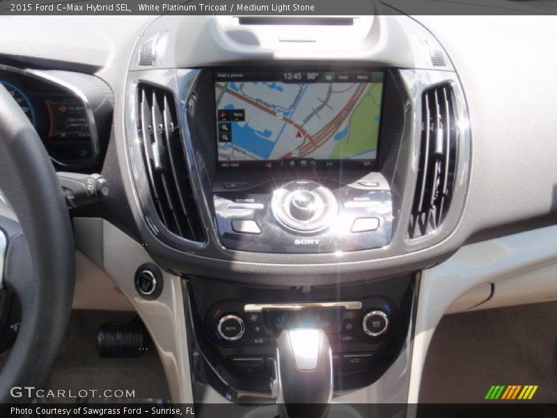 White Platinum Tricoat / Medium Light Stone 2015 Ford C-Max Hybrid SEL