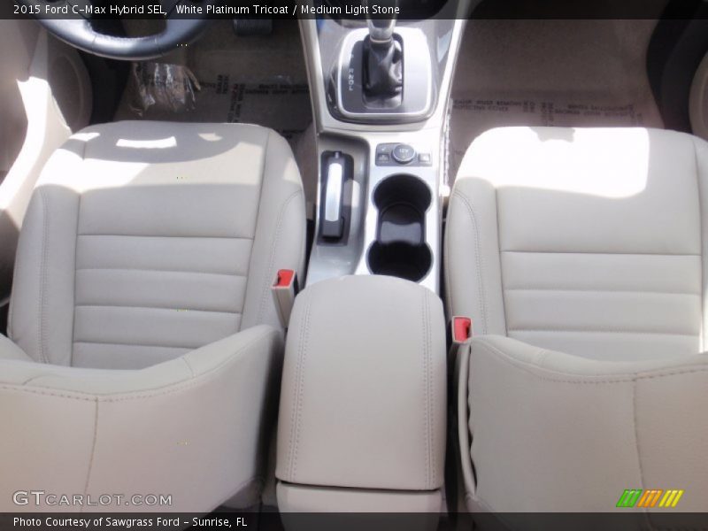 White Platinum Tricoat / Medium Light Stone 2015 Ford C-Max Hybrid SEL