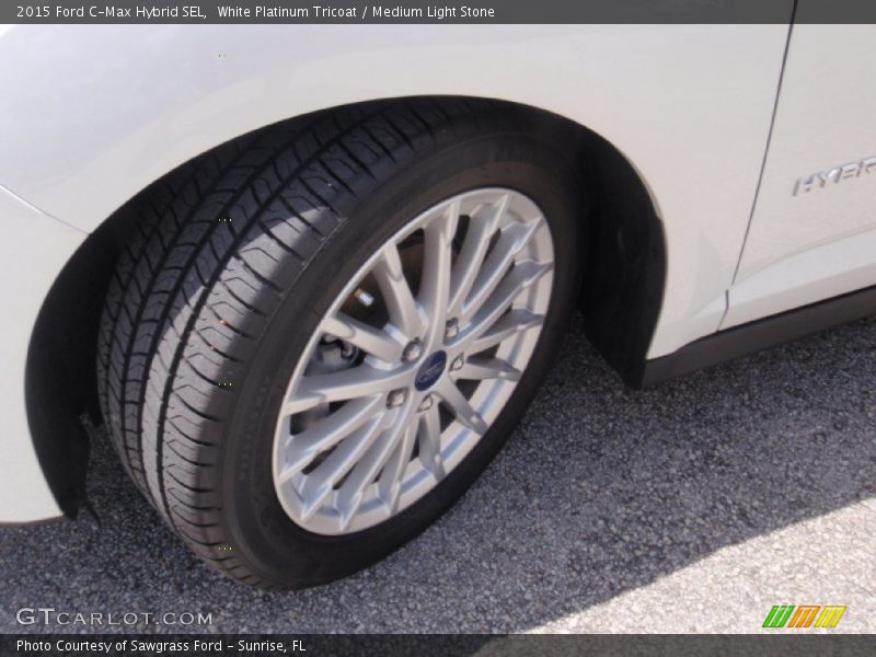 White Platinum Tricoat / Medium Light Stone 2015 Ford C-Max Hybrid SEL