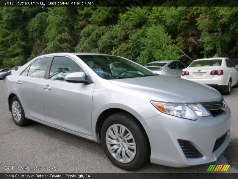 Classic Silver Metallic / Ash 2012 Toyota Camry LE