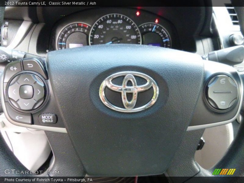 Classic Silver Metallic / Ash 2012 Toyota Camry LE