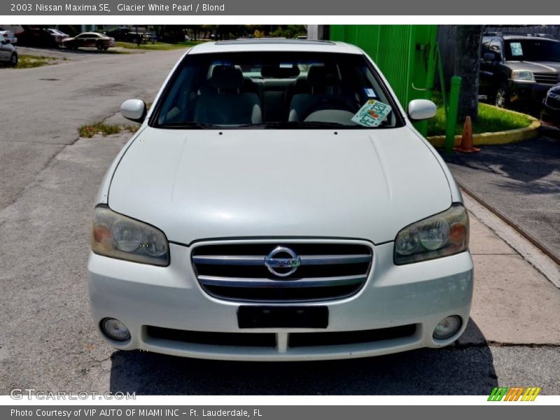 Glacier White Pearl / Blond 2003 Nissan Maxima SE