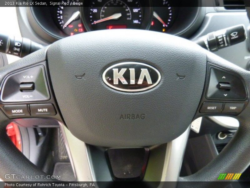 Signal Red / Beige 2013 Kia Rio LX Sedan