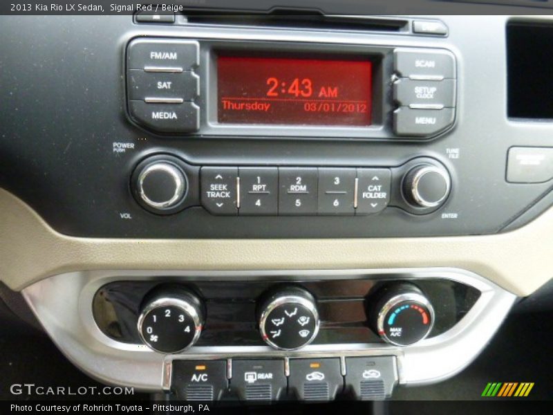 Signal Red / Beige 2013 Kia Rio LX Sedan