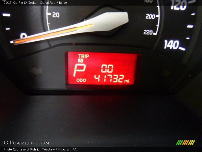 Signal Red / Beige 2013 Kia Rio LX Sedan