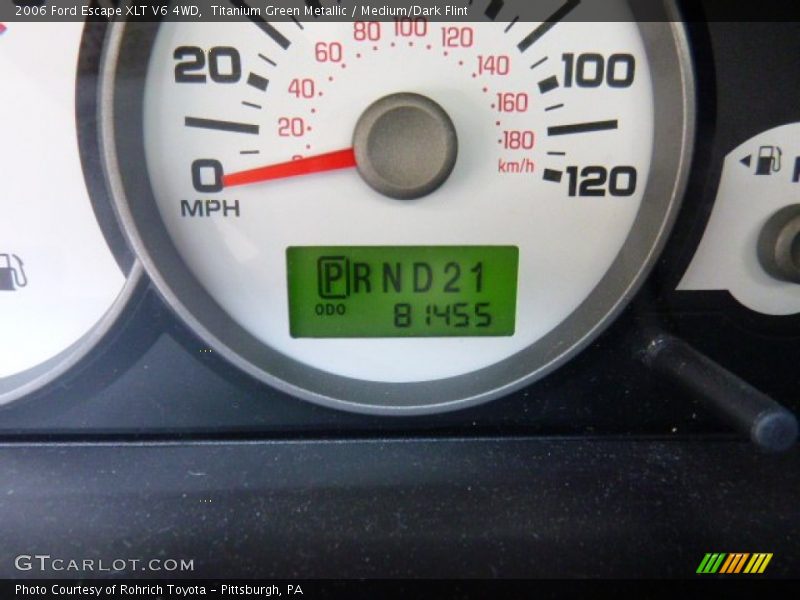 Titanium Green Metallic / Medium/Dark Flint 2006 Ford Escape XLT V6 4WD