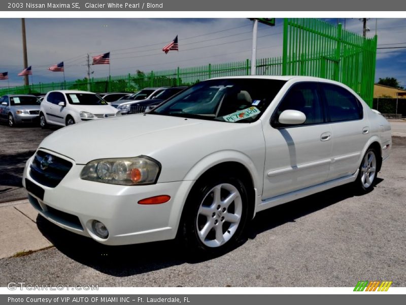 Glacier White Pearl / Blond 2003 Nissan Maxima SE
