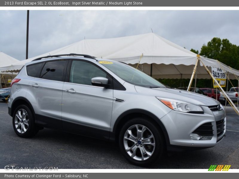 Ingot Silver Metallic / Medium Light Stone 2013 Ford Escape SEL 2.0L EcoBoost