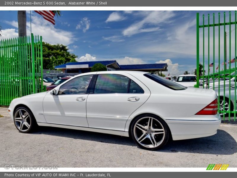 Alabaster White / Shell 2002 Mercedes-Benz S 600 Sedan