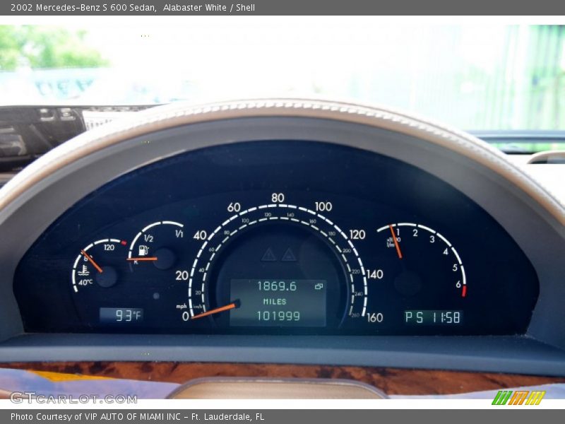  2002 S 600 Sedan 600 Sedan Gauges