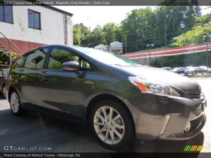 Magnetic Gray Metallic / Dark Gray 2012 Toyota Prius v Five Hybrid