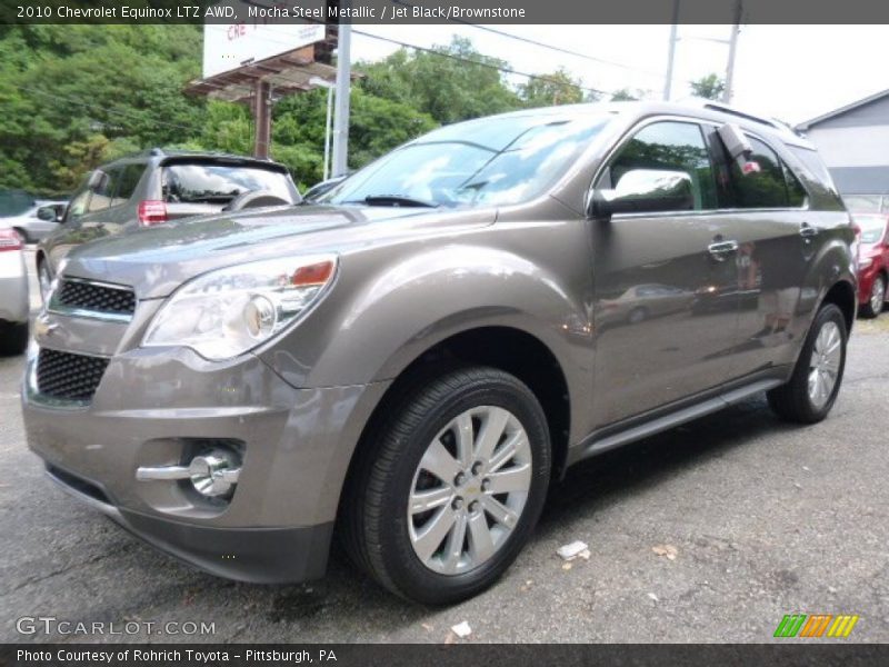 Mocha Steel Metallic / Jet Black/Brownstone 2010 Chevrolet Equinox LTZ AWD