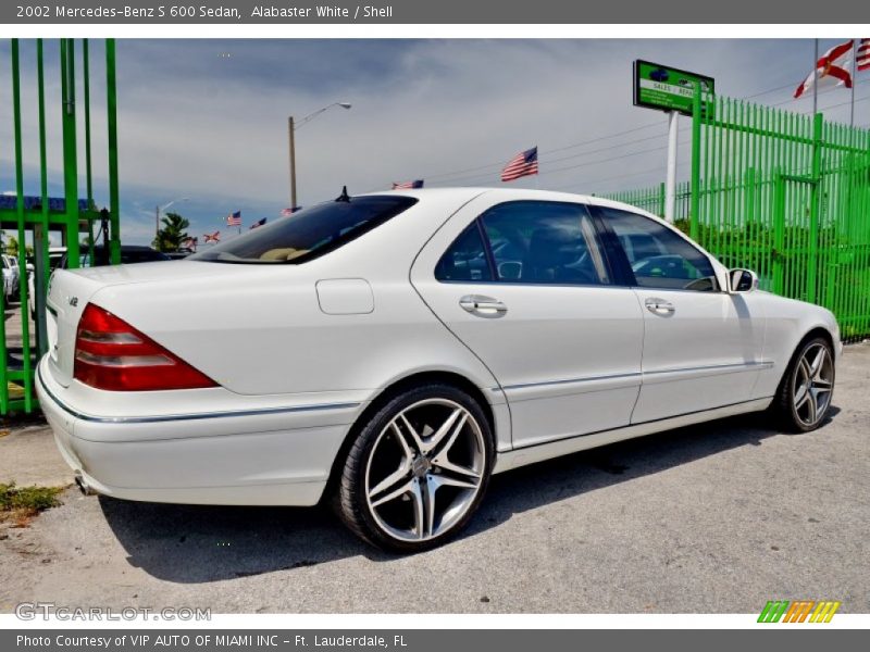 Alabaster White / Shell 2002 Mercedes-Benz S 600 Sedan