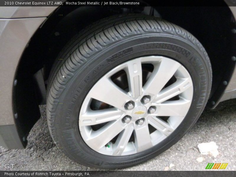 Mocha Steel Metallic / Jet Black/Brownstone 2010 Chevrolet Equinox LTZ AWD