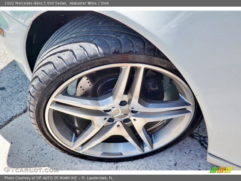 Alabaster White / Shell 2002 Mercedes-Benz S 600 Sedan