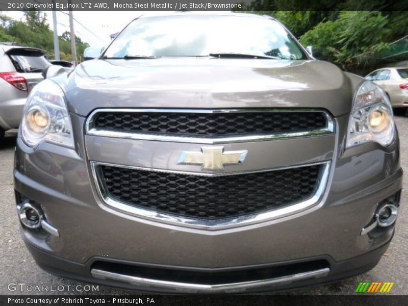 Mocha Steel Metallic / Jet Black/Brownstone 2010 Chevrolet Equinox LTZ AWD