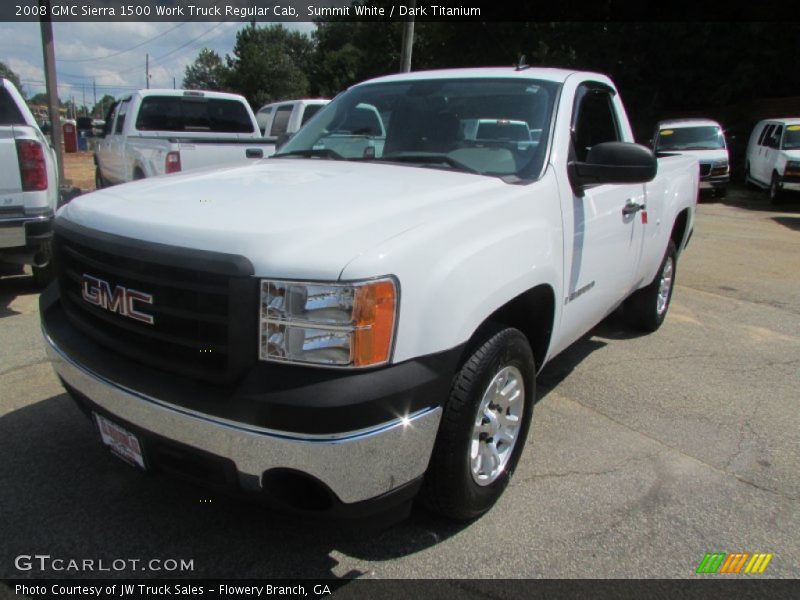 Summit White / Dark Titanium 2008 GMC Sierra 1500 Work Truck Regular Cab