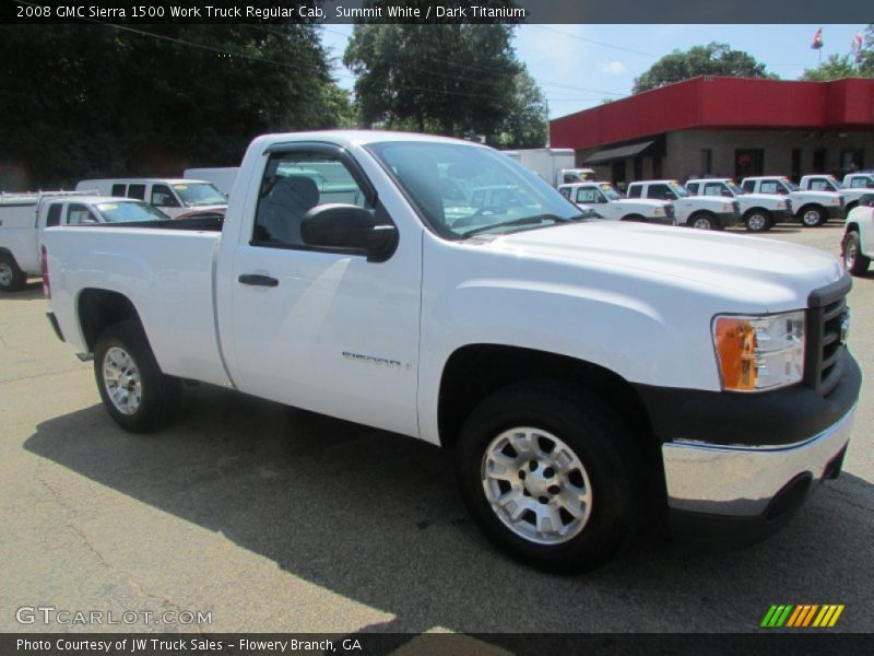 Summit White / Dark Titanium 2008 GMC Sierra 1500 Work Truck Regular Cab