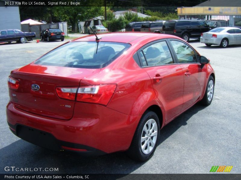 Signal Red / Beige 2013 Kia Rio LX Sedan