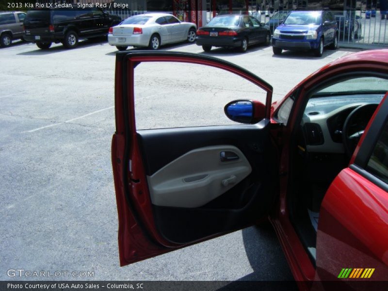 Signal Red / Beige 2013 Kia Rio LX Sedan