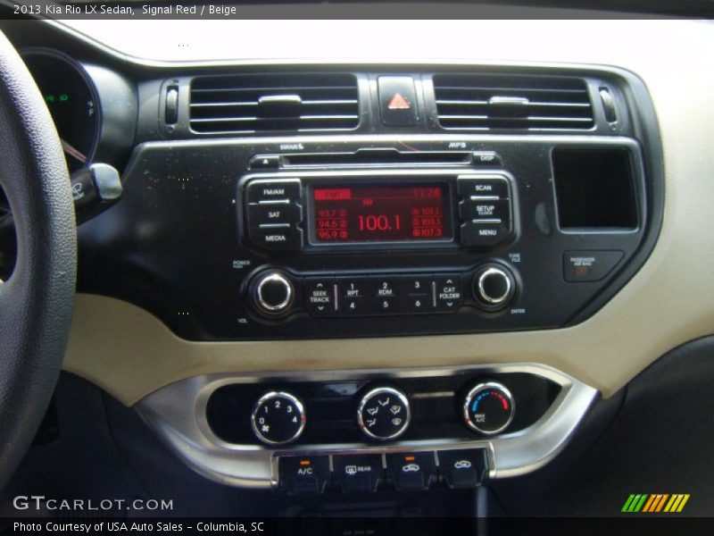 Signal Red / Beige 2013 Kia Rio LX Sedan