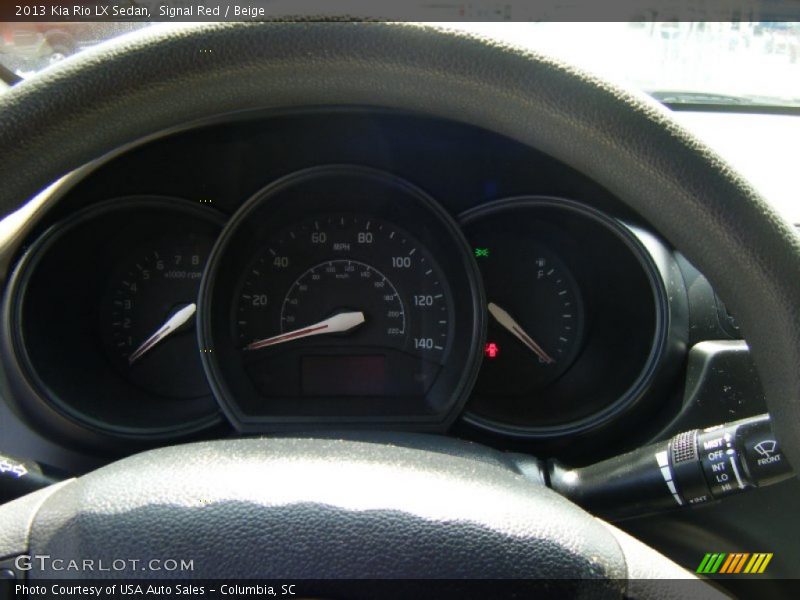 Signal Red / Beige 2013 Kia Rio LX Sedan