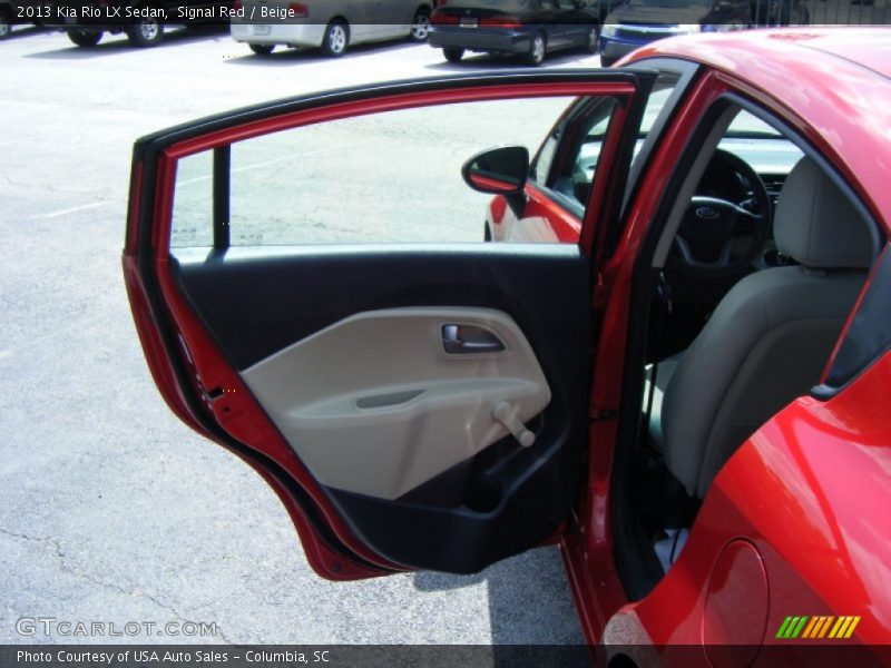 Signal Red / Beige 2013 Kia Rio LX Sedan