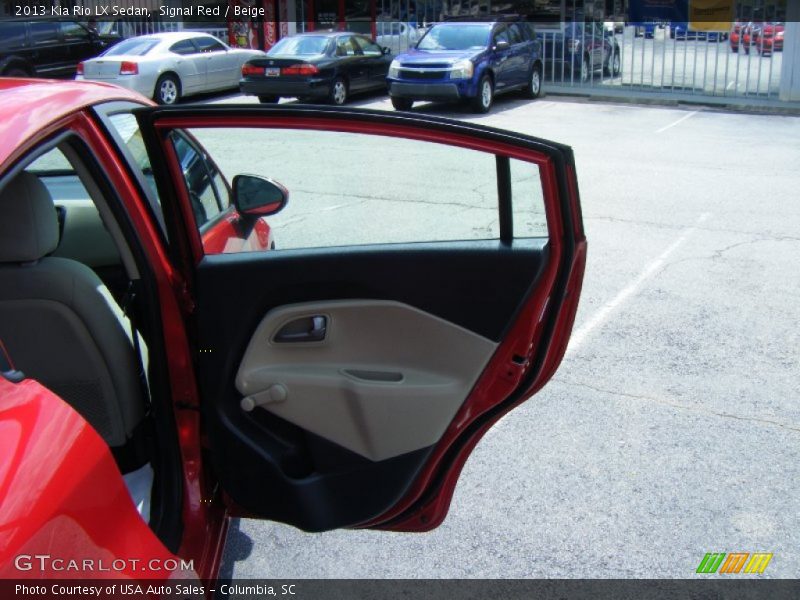 Signal Red / Beige 2013 Kia Rio LX Sedan