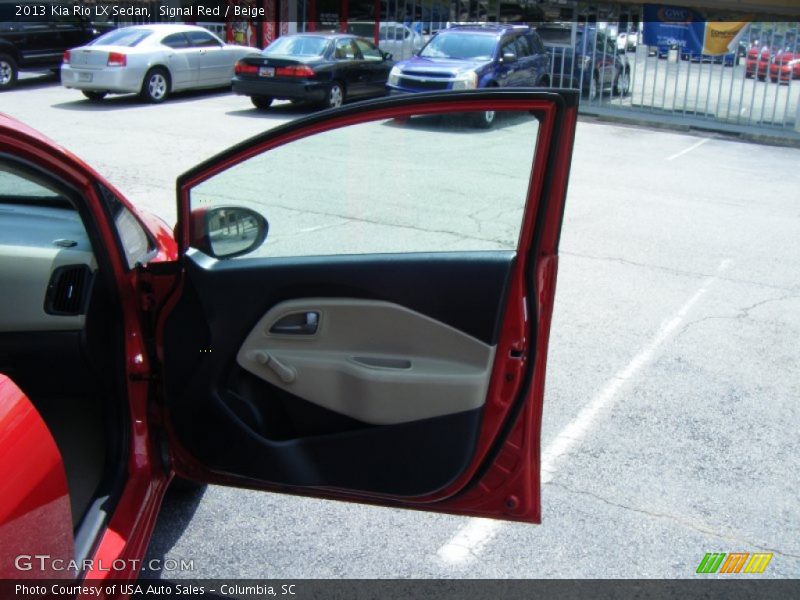 Signal Red / Beige 2013 Kia Rio LX Sedan