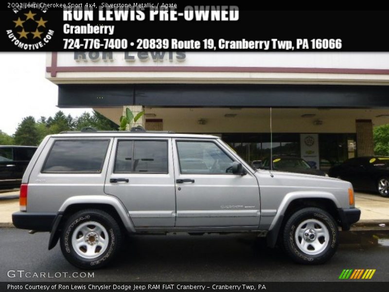 Silverstone Metallic / Agate 2001 Jeep Cherokee Sport 4x4