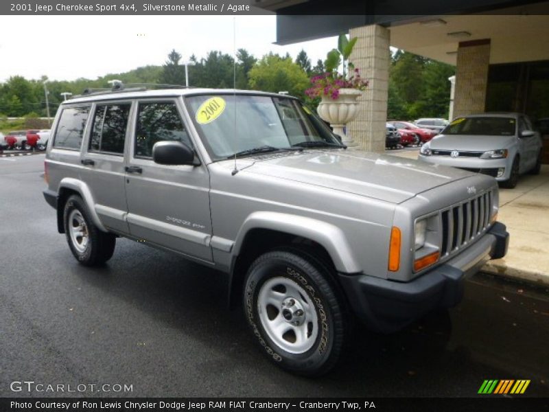 Silverstone Metallic / Agate 2001 Jeep Cherokee Sport 4x4