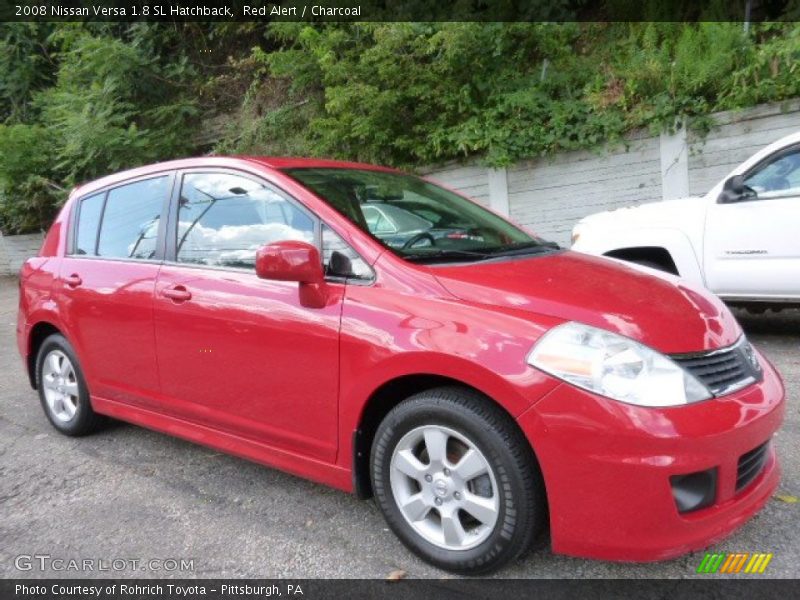 Red Alert / Charcoal 2008 Nissan Versa 1.8 SL Hatchback