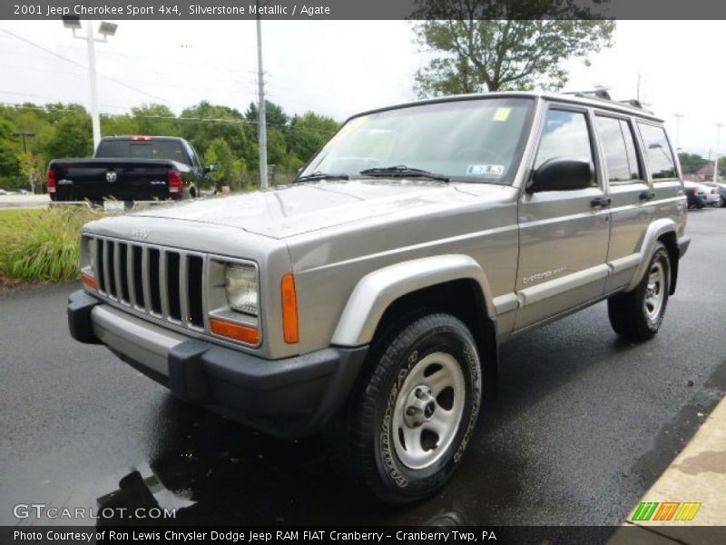 Silverstone Metallic / Agate 2001 Jeep Cherokee Sport 4x4