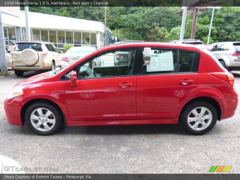 Red Alert / Charcoal 2008 Nissan Versa 1.8 SL Hatchback