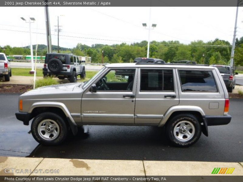 Silverstone Metallic / Agate 2001 Jeep Cherokee Sport 4x4