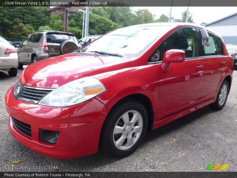 Red Alert / Charcoal 2008 Nissan Versa 1.8 SL Hatchback