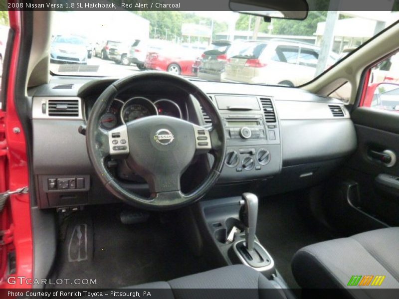 Red Alert / Charcoal 2008 Nissan Versa 1.8 SL Hatchback