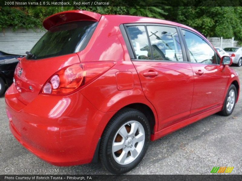 Red Alert / Charcoal 2008 Nissan Versa 1.8 SL Hatchback