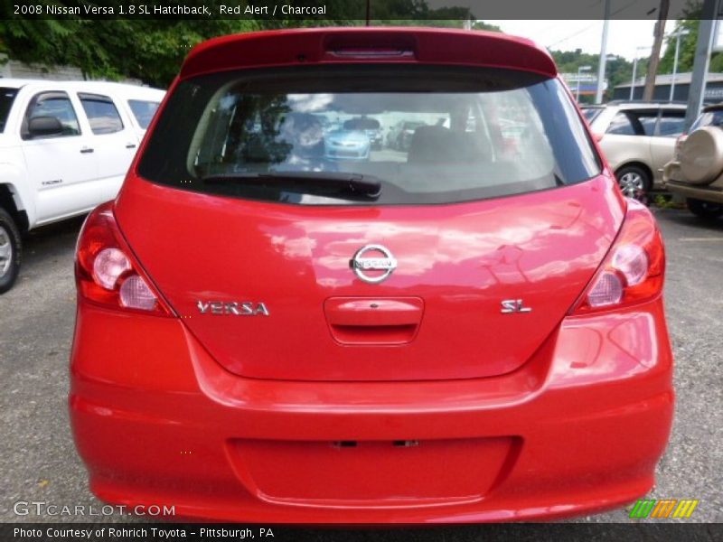 Red Alert / Charcoal 2008 Nissan Versa 1.8 SL Hatchback