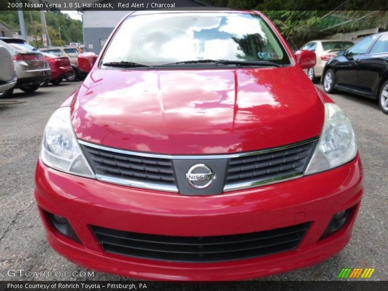 Red Alert / Charcoal 2008 Nissan Versa 1.8 SL Hatchback