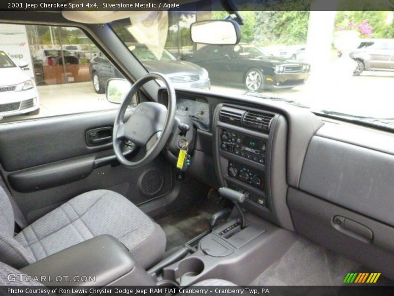Silverstone Metallic / Agate 2001 Jeep Cherokee Sport 4x4