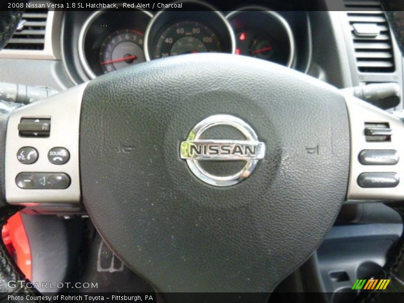 Red Alert / Charcoal 2008 Nissan Versa 1.8 SL Hatchback