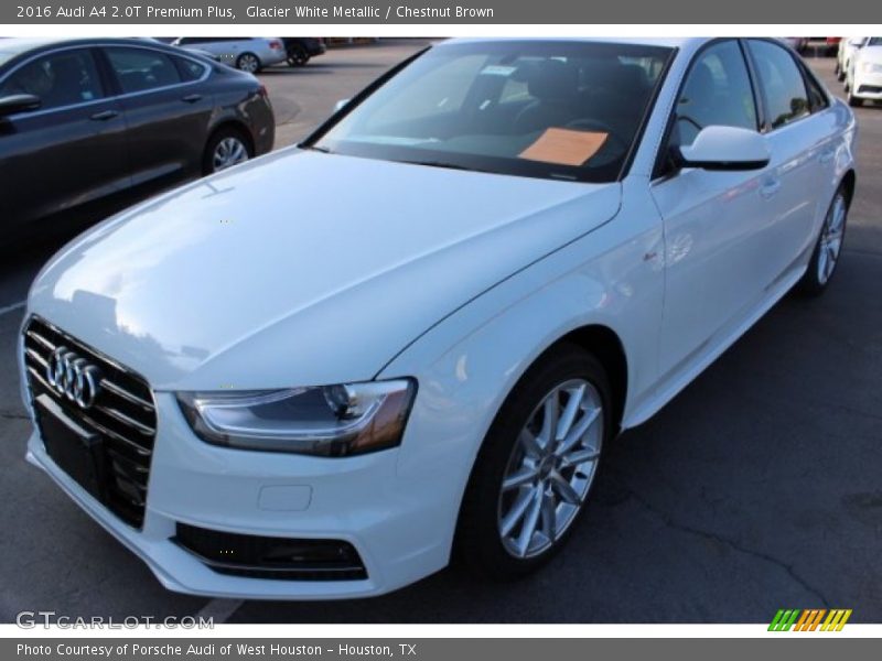 Glacier White Metallic / Chestnut Brown 2016 Audi A4 2.0T Premium Plus